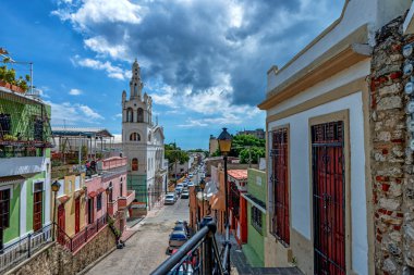 View of Santo Domingo streets clipart