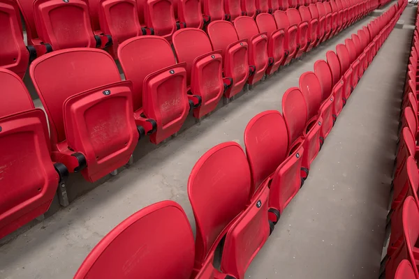 Bright red stadium seat — Stock Photo, Image