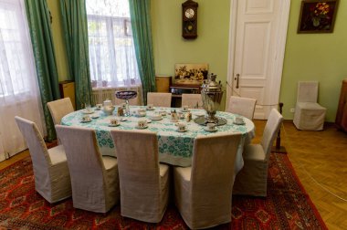 VESHENSKAYA, RUSSIA - CIRCA ECTOBER, 2020: Sholokhov Estate 'in yemek odası