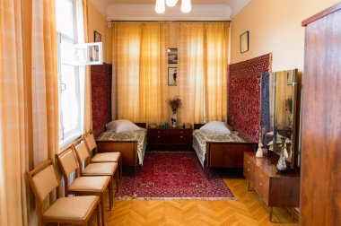 VESHENSKAYA, RUSSIA - CIRCA ECTOBER, 2020: Sholokhov Estate 'in misafir odası
