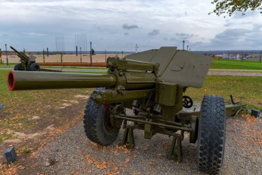 SAMBEK, RUSSIA - CIRCA ECTOBER 2020: 122 mm Howitzer M-30