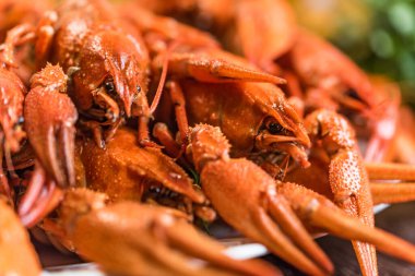 Kırsal ahşap arka planda kaynamış kerevitlere yaklaş