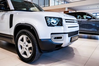 ROSTOV-ON-DON, RUSSIA - 7 ARALIK 2020: Land Rover Defender, yeni popüler model