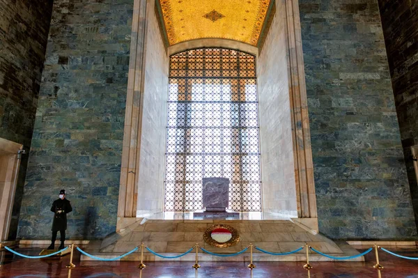 Anitkabir belsejében található Atatürk mauzóleuma.. — Stock Fotó