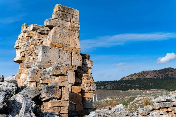 Ruinas de la antigua ciudad de Hierápolis en Turquía — Foto de Stock