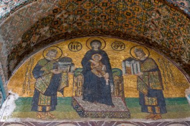 Ayasofya 'daki antik cami dekorasyonunun ayrıntıları