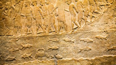29. 07. 2015, Londra, İngiltere, British Museum - Mısır sahne oyulmuş.