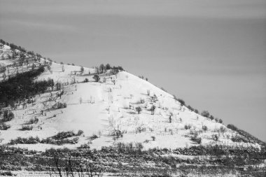 dağ manzarası ile kar kış