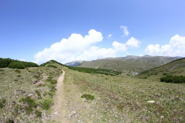Romanya 'daki Güney Karpatlar' ın bir parçası olan Bucegi Dağları 'ndan manzara