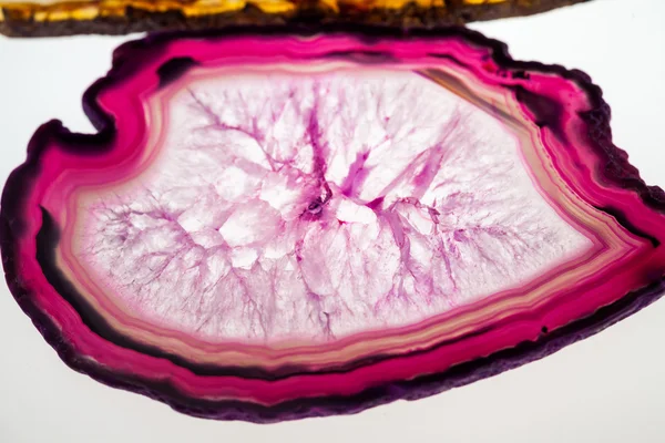 Agate - belles tranches colorées et texture — Photo