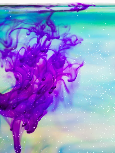 Abstract composition with ink and small bubbles. Beautiful background, texture and colors — Stock Photo, Image