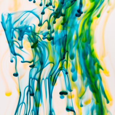 Mürekkep ve küçük kabarcıklar ile soyut kompozisyon. Güzel arka plan, doku ve renk