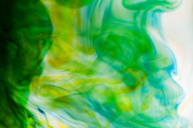 Mürekkep ve küçük kabarcıklar ile soyut kompozisyon. Güzel arka plan, doku ve renk