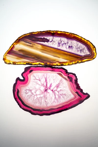 Agate - belles tranches colorées et texture — Photo