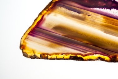 Akik-güzel, renkli dilimleri ve doku