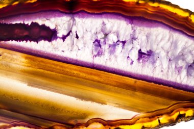 Akik-güzel, renkli dilimleri ve doku