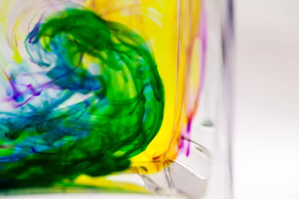 Abstracte compositie met inkt en kleine bubbels. Mooie achtergrond, de textuur en de kleuren — Stockfoto