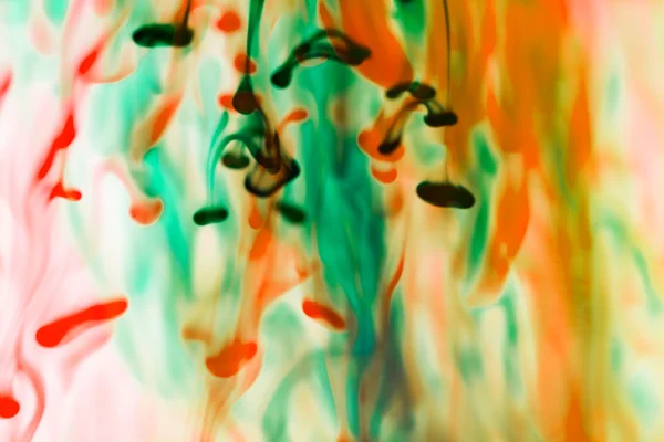 Abstraktní kompozice s inkoustem a malé bubliny. Krásné pozadí, textury a barvy — Stock fotografie