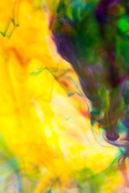 Mürekkep ve küçük kabarcıklar ile soyut kompozisyon. Güzel arka plan, doku ve renk