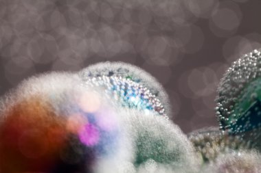 Arka plan ile bokeh. Ufuk ışık ve gölge, Noel ışıkları