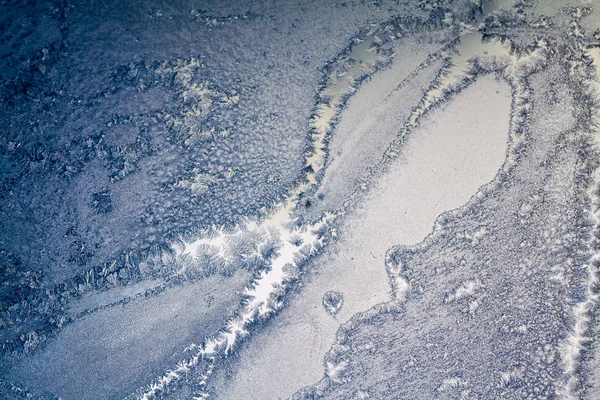 氷のテクスチャと背景 - ガラスの花。高解像度、シャープ、美しい詳細 — ストック写真