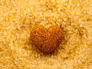 Şeker kamışı ve şeker kalp şeker kristalleri