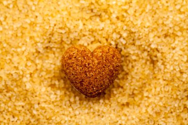 Şeker kamışı ve şeker kalp şeker kristalleri