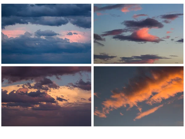 Beautiful, dramatic sky collage — Stock Photo, Image