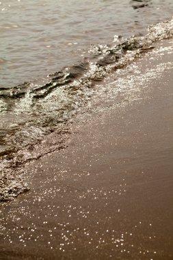 Deniz dalga ve kum portre
