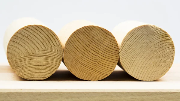 Peças geométricas de madeira - detalhes e textura — Fotografia de Stock