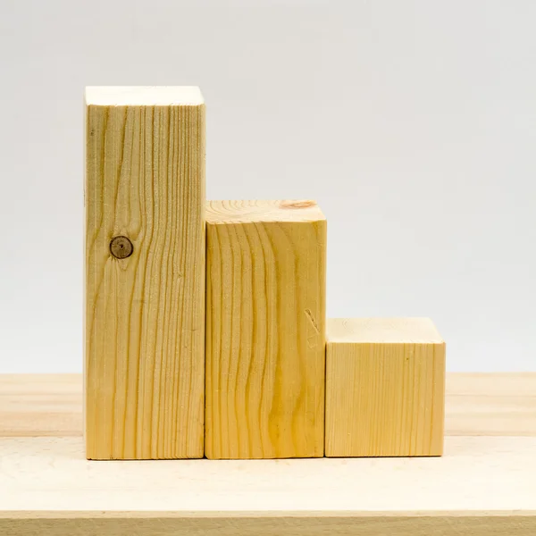Wooden geometrical pieces - details and texture — Stock Photo, Image