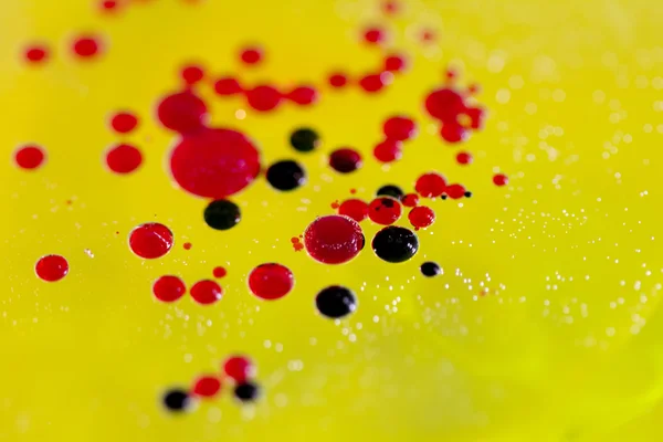 Abstract, colorful composition with oil, water and ink — Stock Photo, Image