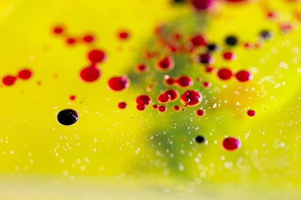 Abstract, colorful composition with oil, water and ink — Stock Photo, Image