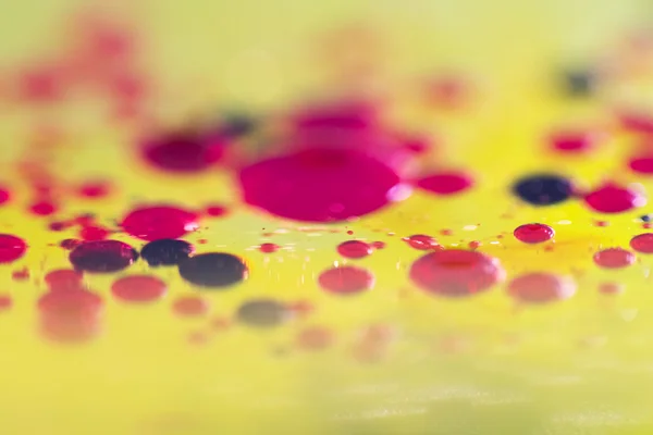 Composición abstracta y colorida con aceite, agua y tinta — Foto de Stock