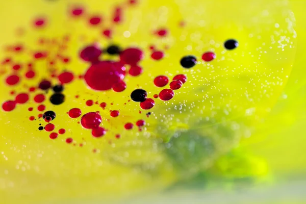 Abstract, colorful composition with oil, water and ink — Stock Photo, Image