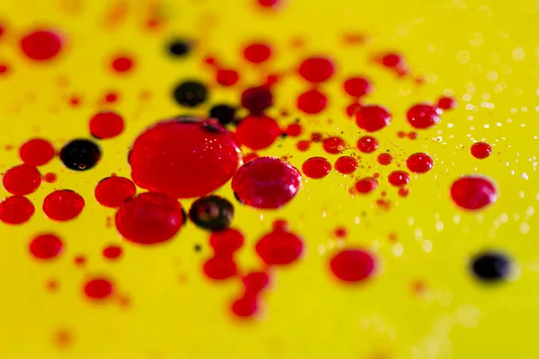 Abstract, colorful composition with oil, water and ink — Stock Photo, Image