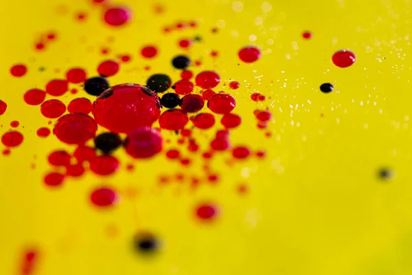 Abstract, colorful composition with oil, water and ink — Stock Photo, Image