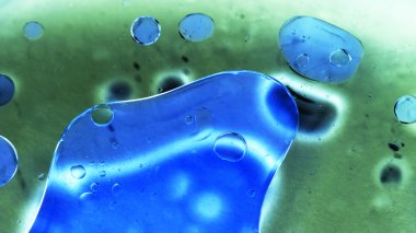 streszczenie, kolorowy kompozycja z oliwą, wodą i atrament