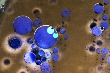 streszczenie, kolorowy kompozycja z oliwą, wodą i atrament