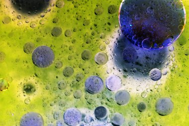 streszczenie, kolorowy kompozycja z oliwą, wodą i atrament