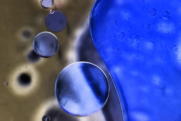 Abstract, kleurrijke samenstelling met olie, water en inkt — Stockfoto