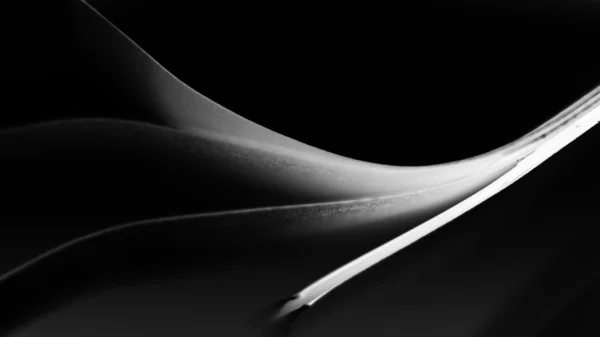 Formas e sombras de papel preto com fundo de papel preto — Fotografia de Stock