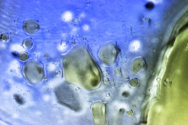 streszczenie, kolorowy kompozycja z oliwą, wodą i atrament