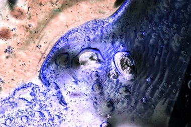 streszczenie, kolorowy kompozycja z oliwą, wodą i atrament