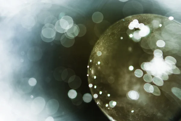 Jeux sous-marins abstraits avec bulles, boules de gelée et lumière — Photo