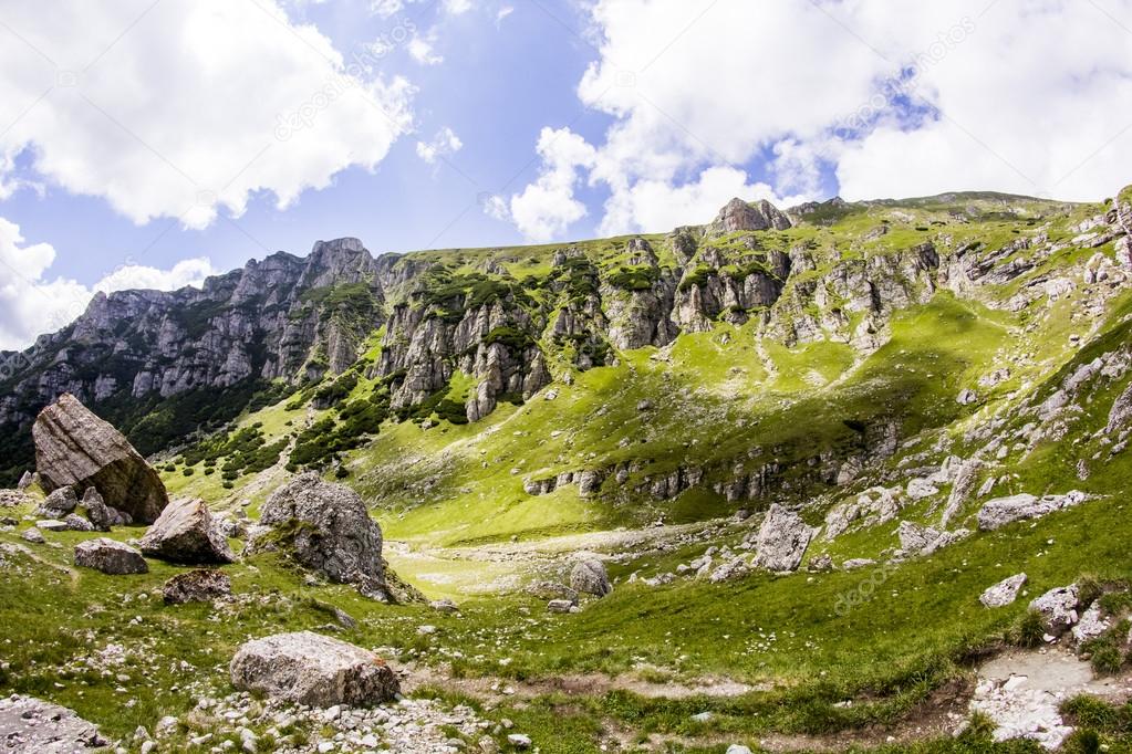 Landscape from Bucegi Mountains, part of Southern Carpathians in Romania