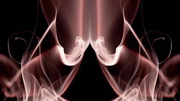 Smoke shapes on black background — Stock Photo, Image