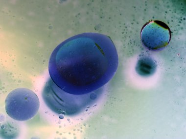 streszczenie, kolorowy kompozycja z oliwą, wodą i atrament