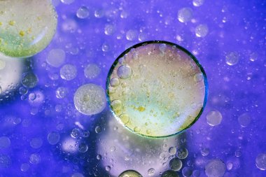 streszczenie, kolorowy kompozycja z oliwą, wodą i atrament