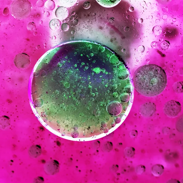 Abstrakte, farbenfrohe Komposition mit Öl, Wasser und Tusche — Stockfoto